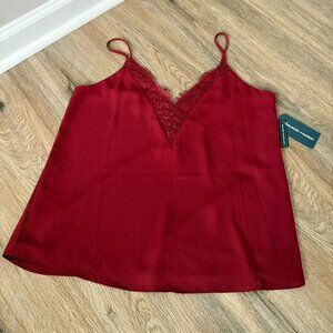 Melrose and Market: Lace-Trim Cami, Red (NWT)